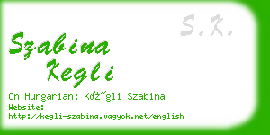 szabina kegli business card